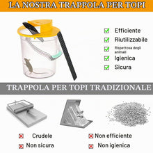 Carica l'immagine nel visualizzatore di Gallery, [Aggiornato] Trappola per topi Secchio, Rat Trap Secchio coperchio Mouse/Rat Trap con reset automatico Multi-trappola/Hu