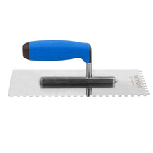 Carica l'immagine nel visualizzatore di Gallery, Mivos Cazzuola dentata 6 x 6, in acciaio inox, dentata, 270 x 130, con impugnatura morbida, spatola per capelli antirugg