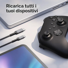 Carica l'immagine nel visualizzatore di Gallery, deleyCON 0,30m Cavo USB-C a Micro USB Corto (Cavo di Ricarica e Dati per Dispositivi Micro USB) - per Controller PS4, Te