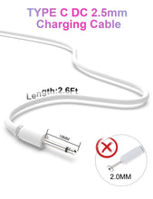 Carica l'immagine nel visualizzatore di Gallery, Cavo di ricarica USB DC da 2,5 mm di ricambio per cavo di ricarica - 2 pezzi