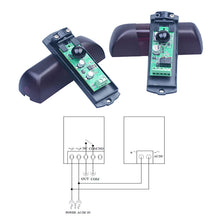 Carica l'immagine nel visualizzatore di Gallery, Coppia Di Fotocellule a Infrarossi Universali Per Sensore Esterno Automatico per Cancello Garage 12V / 24V AC DC