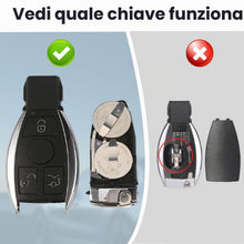 Carica l'immagine nel visualizzatore di Gallery, Per Mercedes Benz 3 pulsanti 2 batterie Portapila Chiave a Guscio auto