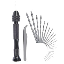 Carica l'immagine nel visualizzatore di Gallery, CESFONJER 25 Pcs Mini Twist Bits 0.5mm-3mm Micro punte da trapano Set con precisione a mano Pin Vise Rotary Tools per fo