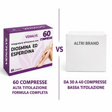 Carica l'immagine nel visualizzatore di Gallery, Diosmina Esperidina 500 mg, 60 Compresse, con Vitamina C, Ippocastano e Meliloto – Integratore Gambe, Estratti Vegetali 