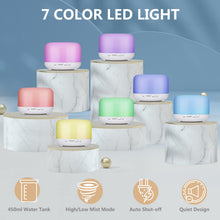 Carica l'immagine nel visualizzatore di Gallery, Hianjoo Diffusore di Oli Essenziali 450ml, Umidificatore Ultrasuoni per Aromaterapia Con 7 LED Colori per SPA, Yoga, Cam