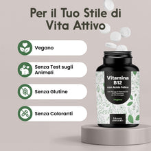 Carica l'immagine nel visualizzatore di Gallery, Vitamina B12 con Acido Folico – 400 Compresse – 500 µg