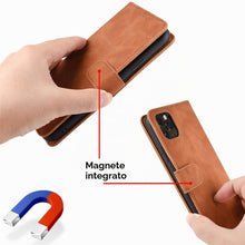 Carica l'immagine nel visualizzatore di Gallery, GOKEN Cover per Motorola Moto G14, Custodia Folio in Pelle Flip Wallet Libro Case con Portafoglio, Premium PU/TPU Magnet