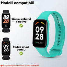 Carica l'immagine nel visualizzatore di Gallery, 5 Pezzis Cinturini Compatibile con Xiaomi Smart Band 8 Active e Redmi Smart Band 2, Cinturino in Silicone Morbido di Ric