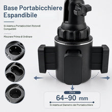 Carica l'immagine nel visualizzatore di Gallery, Supporto per telefono cellulare, aggiornabile, collo lungo, universale, mani libere, per auto, compatibile con iPhone 16