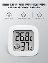 Carica l'immagine nel visualizzatore di Gallery, Mini Igrometro Termometro Digitale, Termometro Ambiente con Livello di Comfort, Monitor di Temperatura e umidità, Termom