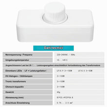 Carica l'immagine nel visualizzatore di Gallery, VIPMOON Dimmer per Luce LED per lampade Dimmer per LED 220-240V Bianco