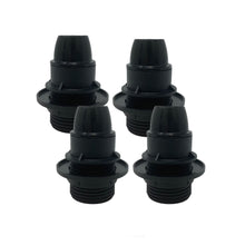 Carica l'immagine nel visualizzatore di Gallery, Set di 4 Portalampade E14 Nero con Vite e Rondella di Fissaggio | Compatibile con Lampade LED/Incandescenza | Accessori 