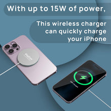 Carica l'immagine nel visualizzatore di Gallery, Caricatore wireless per iphone Magnetico, Base di Ricarica Wireless Rapida per iPhone 18 Pro Max/Duo/17/16/15/14/13/12 e