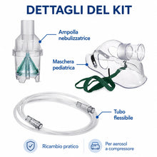 Carica l'immagine nel visualizzatore di Gallery, App Life Kit Ricambi Aerosol Bambini, Maschera, Ampolla, Tubo e Boccaglio