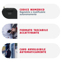 Carica l'immagine nel visualizzatore di Gallery, Lucchetto speciale ABUS Combiflex 2503/120 - Adatto come lucchetto per bagagli, lucchetto per sci, lucchetto per caschi 