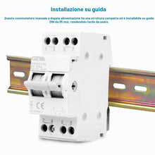 Carica l'immagine nel visualizzatore di Gallery, Commutatore 2P 63A Interruttore separatore di carico Dual Power Manual