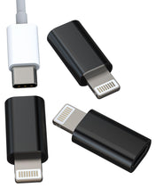 Carica l'immagine nel visualizzatore di Gallery, Adattatore usb c femmina a lightning maschio(3pack)per iPhone 14 pro max ricarica rapida connettore type-c cavo per Appl
