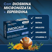 Carica l'immagine nel visualizzatore di Gallery, CISBANI PHARMA Emorcalm Diosmina 500 mg, Esperidina 300 mg per Ragadi anali