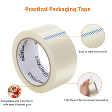 Carica l'immagine nel visualizzatore di Gallery, Amazon Basics Nastro da imballaggio, da 50 mm x 55 m, spessore di 0.07 mm (12 rotoli), trasparente