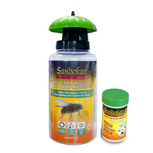 Carica l'immagine nel visualizzatore di Gallery, Sandokan, Bio Trap Trappola Mosche Esterno Riutilizzabile, Acchiappa Mosche Ecologico con Attrattivo Naturale (3 ricaric