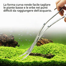 Carica l'immagine nel visualizzatore di Gallery, Forbici per Piante Acquatiche Acquario, Forbici per Acquario Curvo in Acciaio Inox (25 cm)