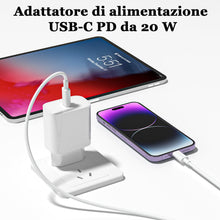 Carica l'immagine nel visualizzatore di Gallery, Caricatore per IPhone,2 Pack Caricabatterie USB C Rapido Alimentatore Presa