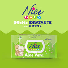 Carica l'immagine nel visualizzatore di Gallery, Nice Baby Aloe Vera Salviette per Cambio Pannolino, con Aloe Vera ad Effetto Idratante sulla Pelle, Dermatologicamente T