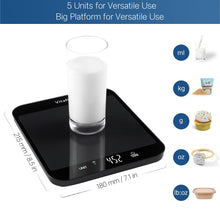 Carica l'immagine nel visualizzatore di Gallery, Vitafit 15kg Bilancia Cucina Digitale Precisione 1g, 215x180mm Piattaforma
