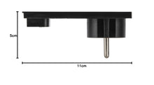 Carica l'immagine nel visualizzatore di Gallery, FANTON 80066-B3 3 pz Spine schuko ultrapiatta salvaspazio orientabile 2P+T 16A mod. CLOCK colore nero