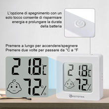 Carica l'immagine nel visualizzatore di Gallery, KETOTEK 5 Pezzi Mini Igrometro Termometro Ambiente Interno Termoigrometro Digitale Misuratore di Umidità e Temperatura p