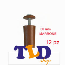 Carica l'immagine nel visualizzatore di Gallery, Tappi conici per tapparelle - Tappo finecorsa - Confezione da 12 pezzi (con viti) - 2 misure disponibili (30mm e 40mm) -