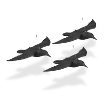Carica l'immagine nel visualizzatore di Gallery, Relaxdays Set da 3 Cornacchie Spaventapasseri, Allontana Piccioni e Gufi, Corvi Volanti per Giardino, Decorativi, Nero