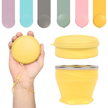 Carica l'immagine nel visualizzatore di Gallery, Tazze Silicone Pieghevoli, Bicchieri Silicone con Coperchio, 180 ml Bicchiere Riutilizzabile Pieghevole, Tazza da Viaggi