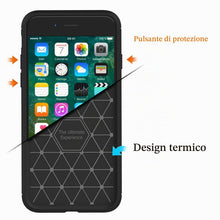 Carica l'immagine nel visualizzatore di Gallery, NEW'C Cover Nero per iPhone 8/7, Fibra di Carbonio TPU Antiurto