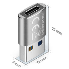 Carica l'immagine nel visualizzatore di Gallery, deleyCON Adattatore USB C (2 Pezzi) USB 3.0 5 Gbps - Presa USB-C A Spina USB-A - per iPhone Serie 17/16/15, iPad, Galaxy