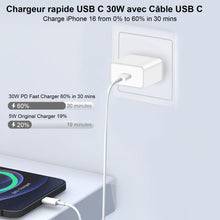 Carica l'immagine nel visualizzatore di Gallery, 30W Caricatore per iPhone 18/17/17 Pro/17 Air/16/16 Pro Max/16 Plus/16e/15/15 Pro/15 Pro Max/15 Plus/iPad Air, USB C Car