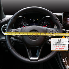 Carica l'immagine nel visualizzatore di Gallery, COFIT Coprivolante Auto in Pelle Microfibra Traspirante e Antiscivolo Copri Volante con Marcatura Centrale Copristerzo R