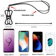 Carica l'immagine nel visualizzatore di Gallery, Kinizuxi 2 Pack Crossbody Phone Lanyard with Adjustable Neck Strap and Mobile Phone Ring Grip, Universal Smartphone Stra