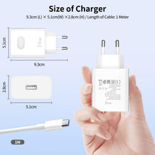 Carica l'immagine nel visualizzatore di Gallery, 35W Caricatore e 1Metro Cavo USB C per Honor 400 Lite 5G 400 Smart 200 70