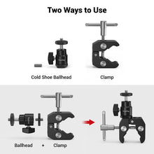 Carica l'immagine nel visualizzatore di Gallery, SMALLRIG Super Clamp Mount con Adattatore Artiglio a Sfera e Cool Morsetto - 1124