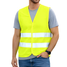 Carica l'immagine nel visualizzatore di Gallery, First Aid Only Gilet Catarifrangente Giallo | Gilet di Sicurezza per Auto e Bici secondo EN ISO 20471:2013 | Alta Visibi
