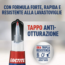 Carica l'immagine nel visualizzatore di Gallery, Loctite Super Attak Original, colla liquida trasparente con tripla resistenza e istantanea, colla resistente per gomma, 