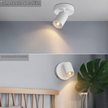 Carica l'immagine nel visualizzatore di Gallery, Klighten 2 Pezzi Applique da parete Interno Bianco, GU10 Lampada da Parete, 350°Orientabile Faretto da Parete Alluminio 