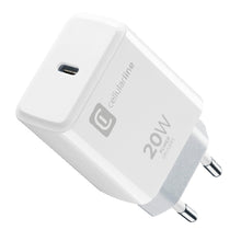 Carica l'immagine nel visualizzatore di Gallery, Cellularline | Caricabatterie da Rete | Caricabatterie da rete USB-C 20W per la carica alla massima velocità di iPhone 8