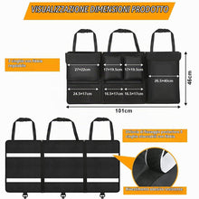Carica l'immagine nel visualizzatore di Gallery, URAQT Organizzatore per bagagliaio auto, staccabile, organizer per auto, super capacità, pieghevole, multiuso, con 7 tas