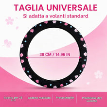 Carica l'immagine nel visualizzatore di Gallery, Coprivolante Auto in Cotone,Universale,Antiscivolo e Traspirante,Proteggi Volante con Design Elegante,Facile Installazio
