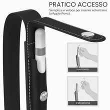 Carica l'immagine nel visualizzatore di Gallery, MoKo Cover compatibile con Apple Pencil, Nero | per Apple Pencil Pro/1ª/2ª gen/USB-C e stilo simili, dotato di fascia el