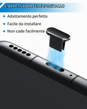Carica l'immagine nel visualizzatore di Gallery, 8 tappi antipolvere USB C 4 alluminio + 4 cover antipolvere in silicone tipo C compatibile con Samsung Galaxy S23 Ultra 