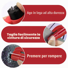 Carica l'immagine nel visualizzatore di Gallery, GXGM Rompivetro Auto E Taglia Cintur Rompe Cristalli E Taglierina Di Cinture Auto, Taglia Cinture Di Sicurezza E Portach