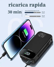Carica l'immagine nel visualizzatore di Gallery, Power Bank 25800 mAh 22,5W con cavi incorporati, Batteria Esterna Ricarica Veloce PD3.0 QC4.0, USB-C bidirezionale, Disp